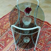 carrello porta vivande in ottone 