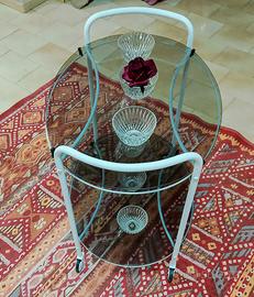 carrello porta vivande in ottone 