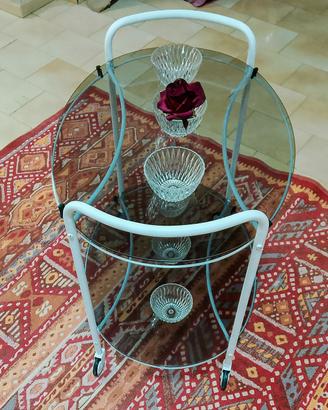 carrello porta vivande in ottone 