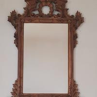Antica specchiera sec. XIX cornice legno dorato