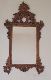 Antica specchiera sec. XIX cornice legno dorato