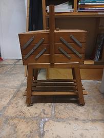 Mobile porta cucito vintage in legno