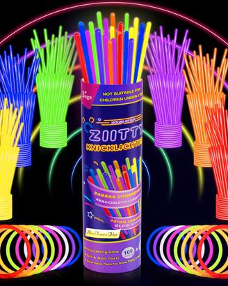 Braccialetti Luminosi Fluorescenti, 7 colori Fluo