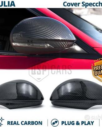 Calotte Specchietti per Alfa Giulia VERO CARBONIO