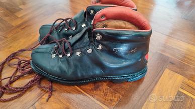 scarpe da escursionismo montagna in pelle vintage 