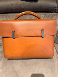 Borsa 24 ore Piquadro in pelle mogano