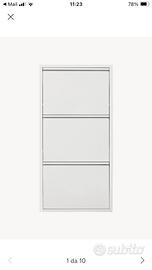 Scarpiera in acciaio Kare design