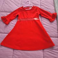 Vestito bambina rosso  taglia 3-4 anni