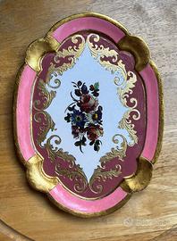 Vassoio Fiorentino Vintage in Legno