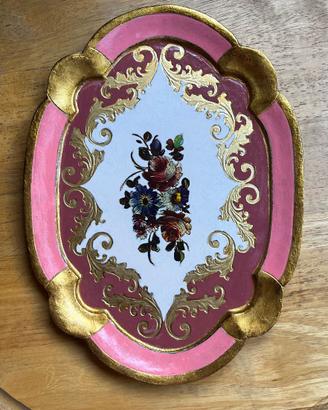 Vassoio Fiorentino Vintage in Legno