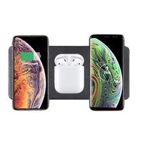 Caricabatterie Cellulare wireless x3 in pelle