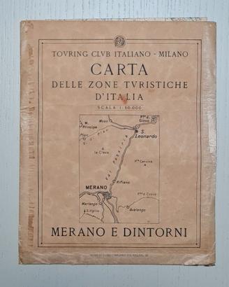 Carta Turistica d'Italia Touring Club Italiano