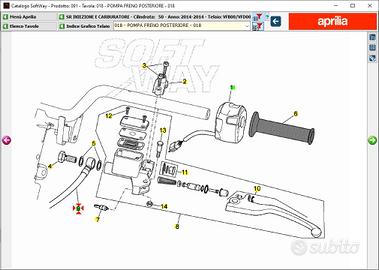 Tubo freno post Aprilia HT SR 50 AP8213548