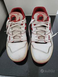 Scarpe New Balance 550 Bianche e Rosse n. 45