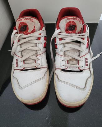 Scarpe New Balance 550 Bianche e Rosse n. 45
