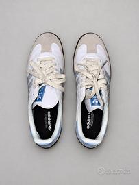Adidas Samba bianche e azzurre - Taglia 44