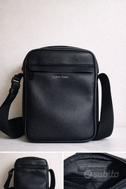 Borsa uomo nera in similpel Calvin Klein tracolla