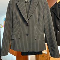 Tailleur nero gessato