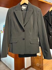 Tailleur nero gessato