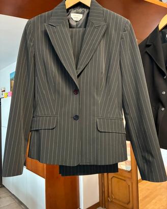 Tailleur nero gessato