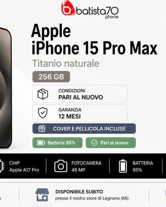 Apple iPhone 15 Pro Max Natural Titanium 256 Gb