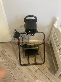 Volante con pedali e leva di cambio + supporto