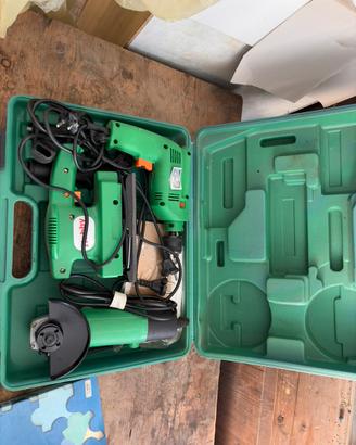 Set: trapano, smerigliatrice e levigatrice