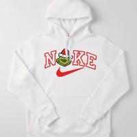 Felpa bianco panna Stitch Natale stile Nike