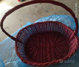 cesto vimini natalizio