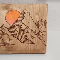 Montagna su legno
