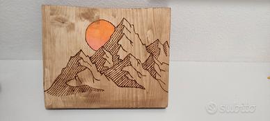 Montagna su legno
