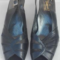 sandali donna pelle blu  42