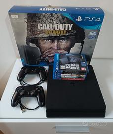 PS4 Slim 1TB + 2 Controller + 5 Giochi