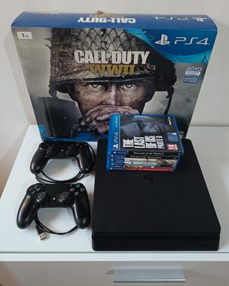 PS4 Slim 1TB + 2 Controller + 5 Giochi