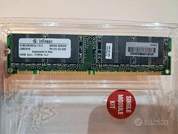 8MX64 SDRAM Ram 64 Mb 133Mhz slot modulo infineon