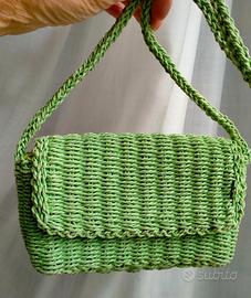 borsa di paglia a tracolla 