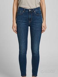 Jeans donna Stradivarius skinny vita alta blu 46