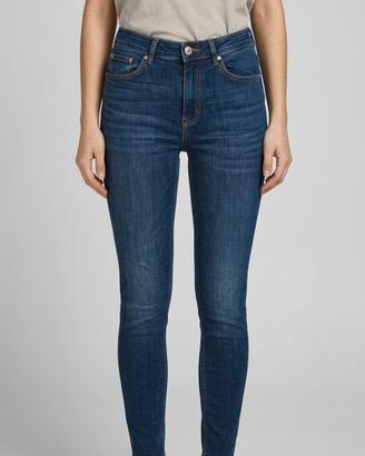 Jeans donna Stradivarius skinny vita alta blu 46