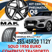 Cerchi in lega con pneumatici audi q8 20