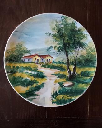 piatto decorato in ceramica Forlani Laveno