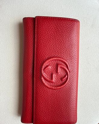 Portafoglio rosso gucci