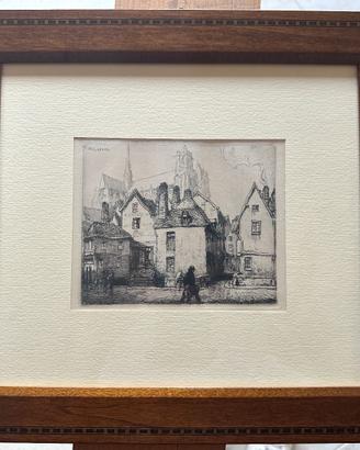 “Vieilles maisons à Amiens” 1910, acquaforte