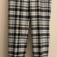 Pantalone Balenciag check bianco nero