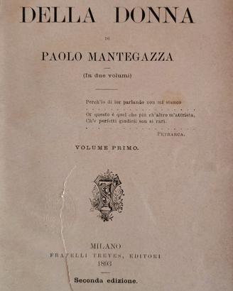 Fisiologia della donna vol. 1 - P. Mantegazza 1893