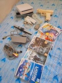 Nintendo Wii Bianca Completa + 5 Giochi e accessor