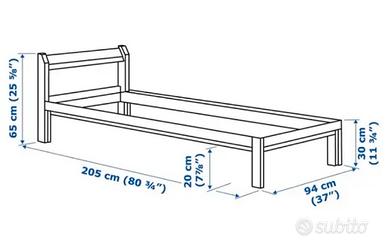 Letto Singolo con Materasso memory