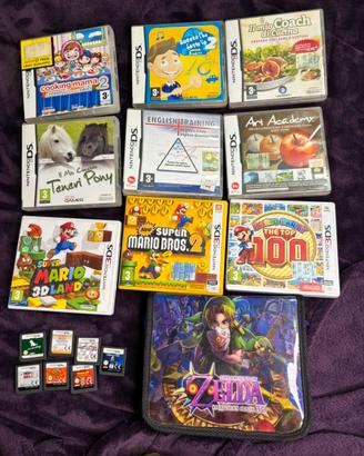Lotto 16 giochi Ds e 3Ds Super Mario + accessorio
