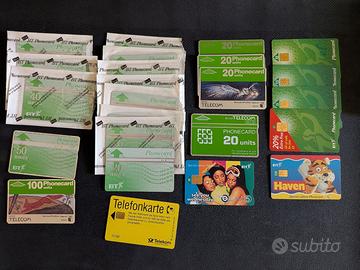 Schede telefoniche assortite UK British Telecom