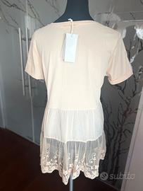 T-shirt Oltre ricamo pizzo