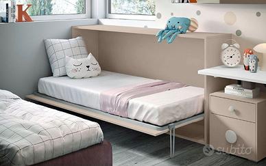 Letto a scomparsa singolo orizzontale TORTORA